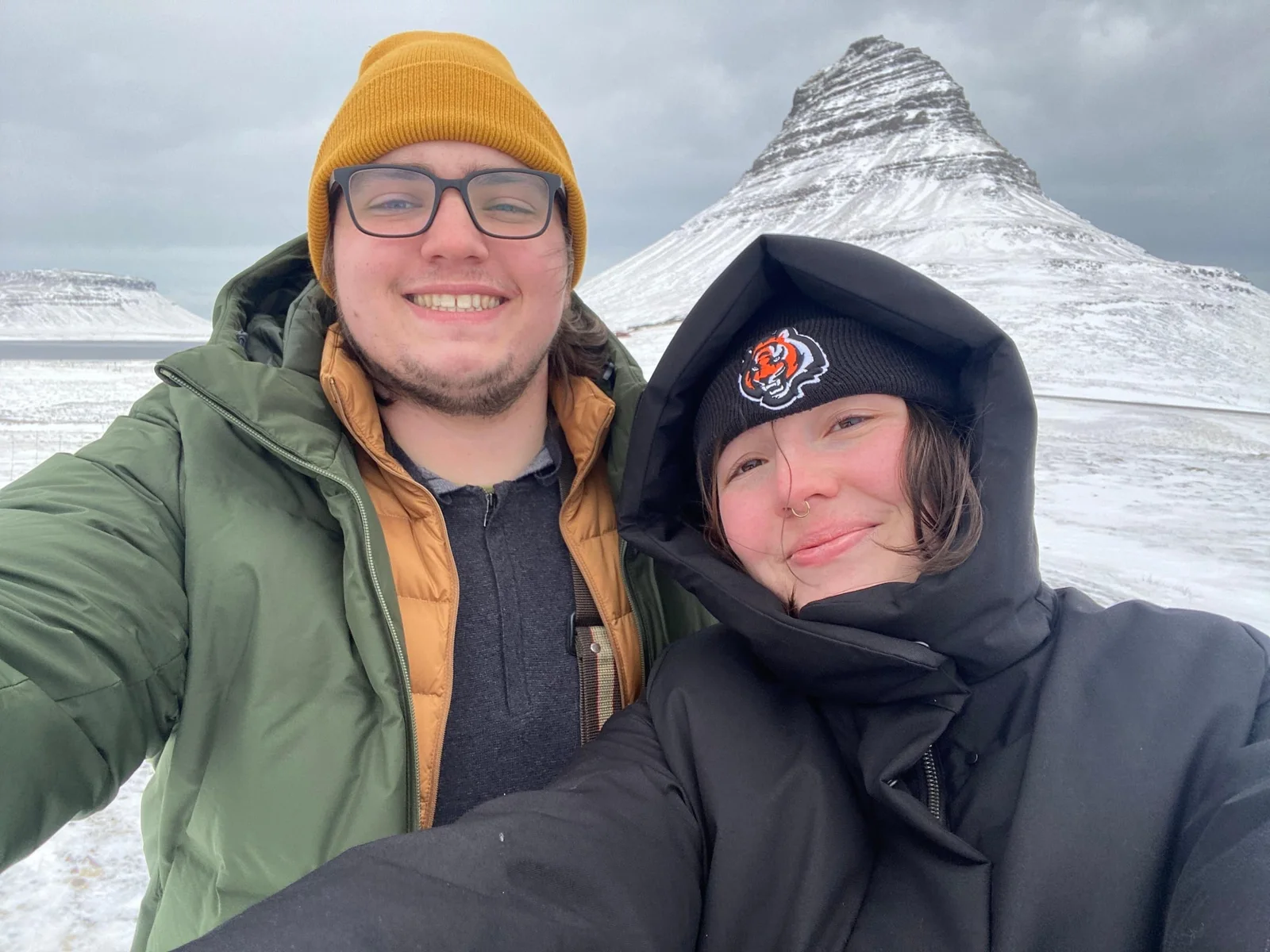 Kevin and Kendall together in Iceland
