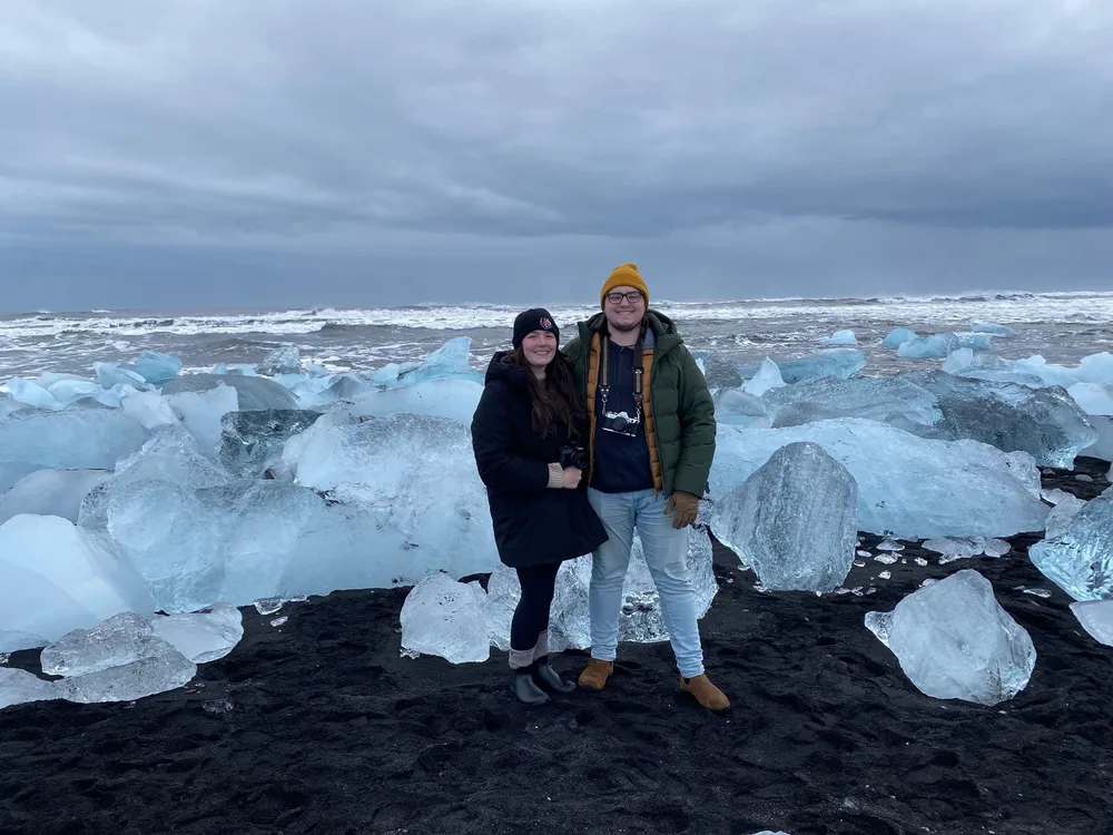 Kevin and Kendall on their Iceland trip